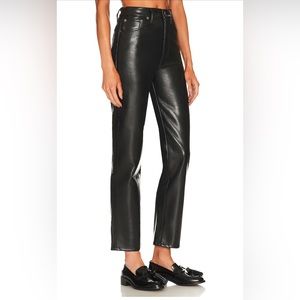 AGOLDE Recycled Leather Fitted 90s in Detox size 25.